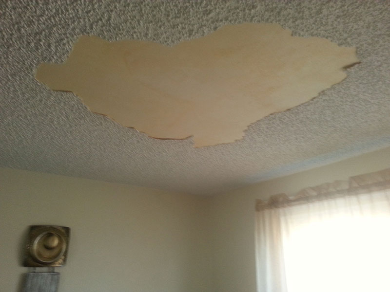 Popcorn Ceiling Repair Before