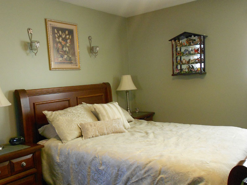 Interior bedroom walls painted green - Delaware County PA